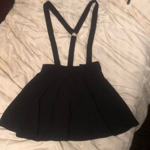 High waisted suspender skirt